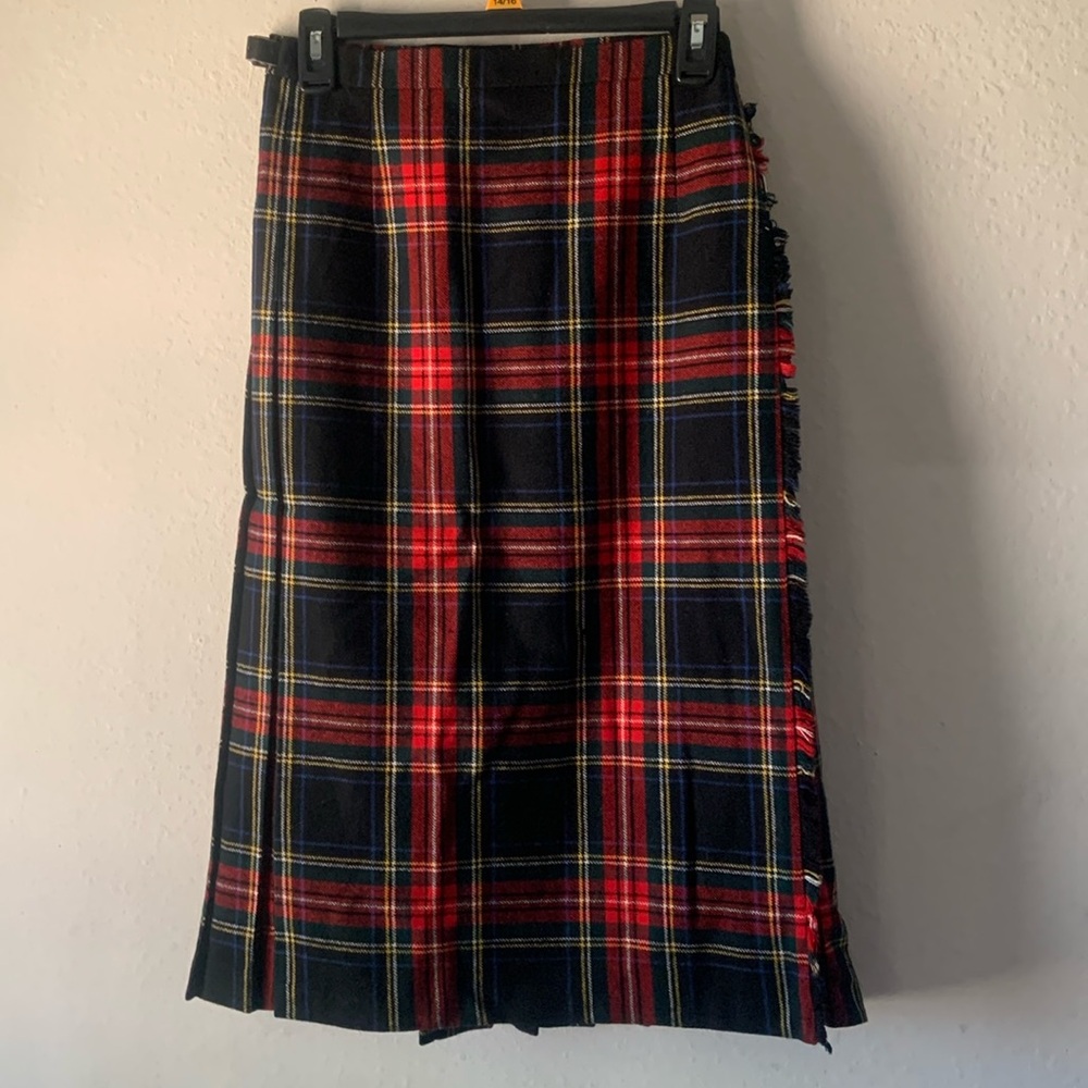 James Pringle Scottish Wool Kilt Skirt Size 10